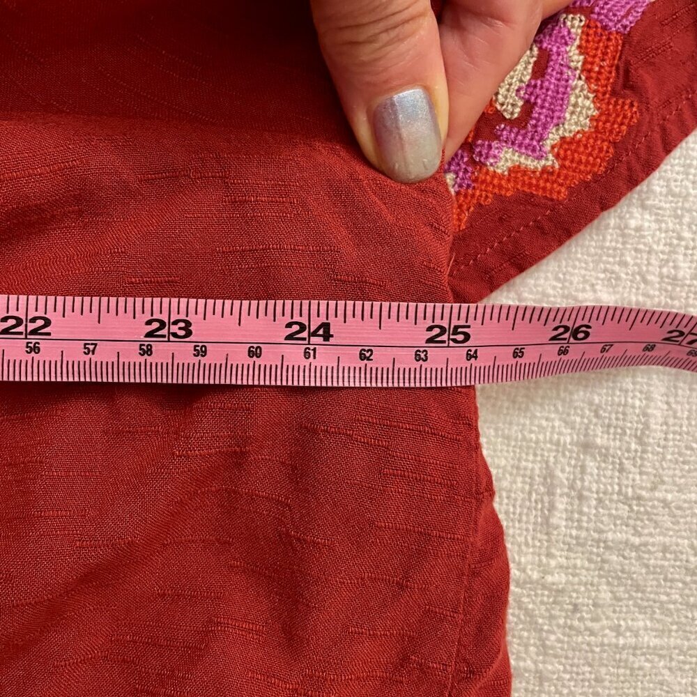 Embroidered Floral Dress Size 1X Festival Summer Vacation Boho Prarie Muumuu - Picture 13 of 16